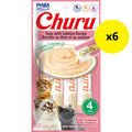 Inaba Churu Puree Tuna with Salmon Cat Treats 56g x 6-Habitat Pet Supplies