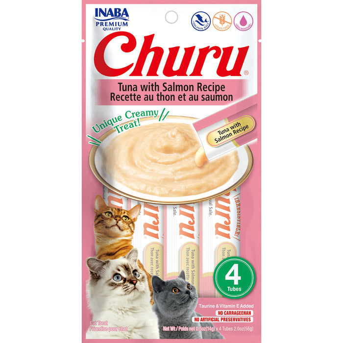 Inaba Churu Puree Tuna with Salmon Cat Treats 56g x 6