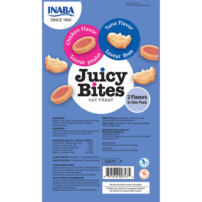 Inaba Juicy Bites Tuna and Chicken Cat Treats 34g x 6