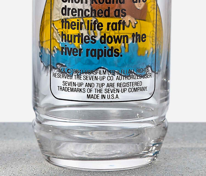 (1984 Indiana Jones Temple of doom movie 7UP Collector Glass