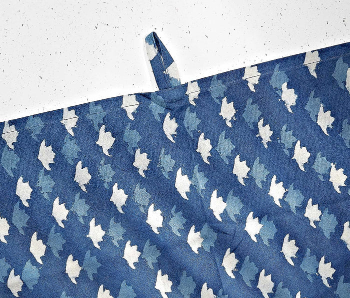 Indigo Block Printed Kitchen Dish Towels hook - Lollygag