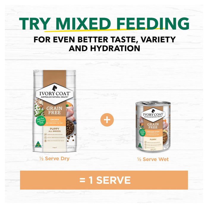 Ivory Coat Grain Free Chicken Puppy Dry Food 13kg