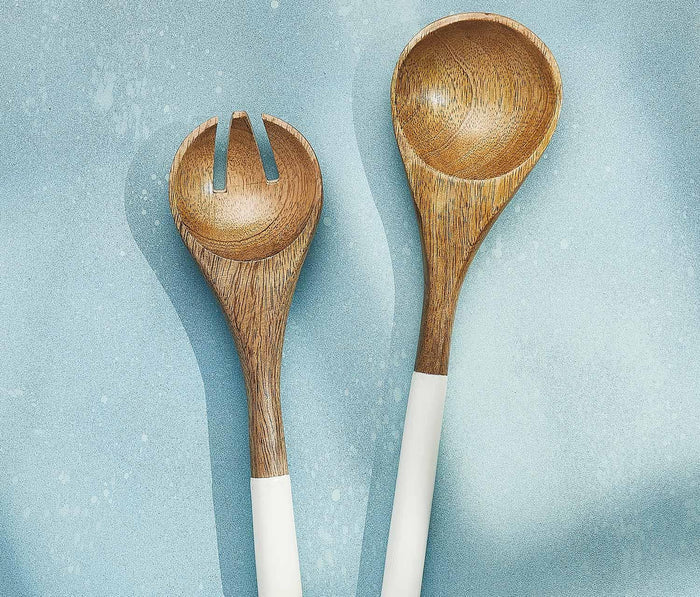 Ivory Mango Wood Salad Servers- Single - lollygag