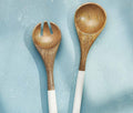Ivory Mango Wood Salad Servers- Single - lollygag