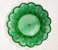 Vintage jade Hobnail Deviled Egg Dish - lollygag