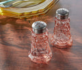Vintage Deco Rose Pink Salt & Pepper Shakers - lollygag