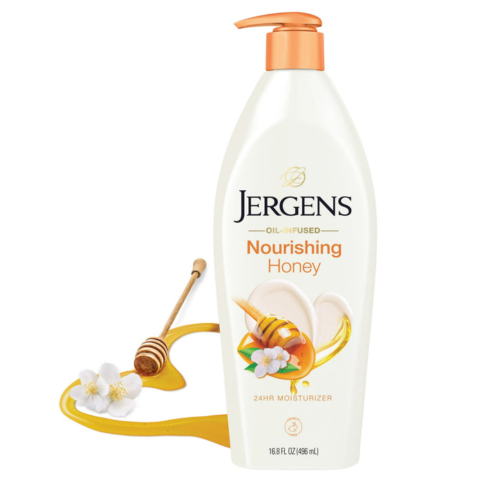 Jergens with  Nourishing Honey Moisturizer Lotion for Dry Skin