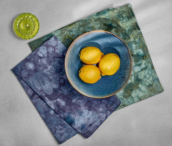 Tea Towels Blue and Juniper Green-lollygag