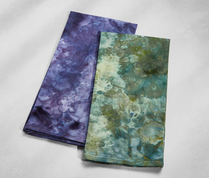 Tea Towels Blue and Juniper Green-lollygag