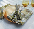 Kaleidoscope Ice Dyed Napkin Set: Olivine Green - lollygag