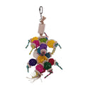 Kazoo Bird Toy Colourful Wicker Balls with Decoration Medium-Habitat Pet Supplies