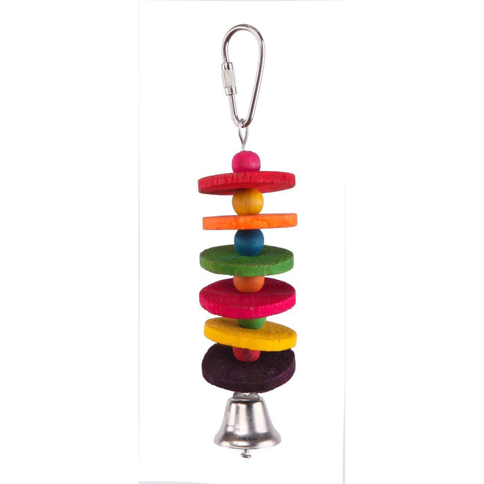 Kazoo Bird Toy with Round Chips and Bell Small-Habitat Pet Supplies