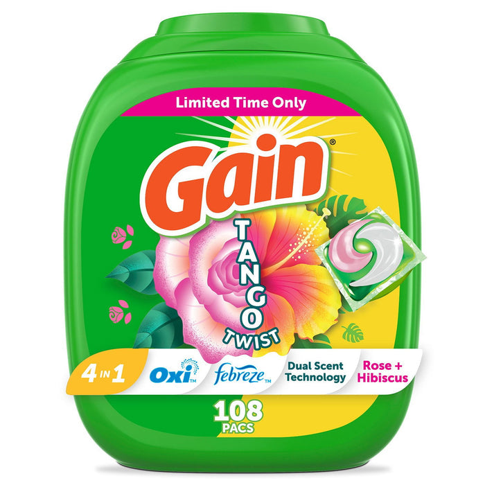Laundry Detergent Pacs in Kenya - Gain Flings Tango Twist, 108 ct