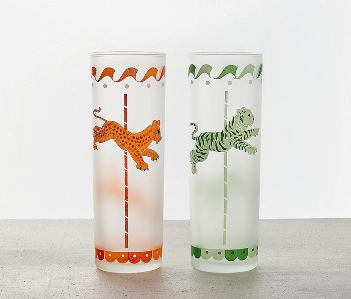 Vintage LIBBEY Carny Highball Glasses: Set of 2- 1950's/Vintage - lollygag