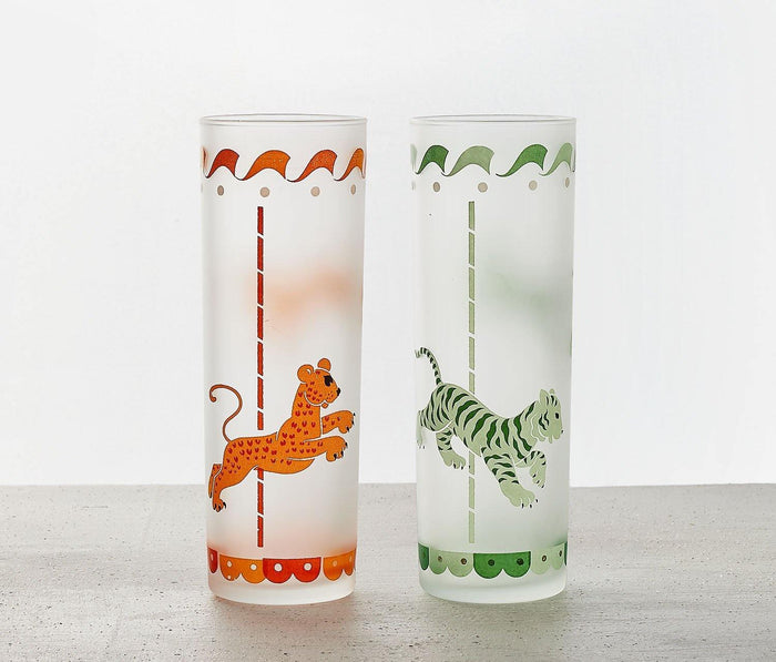 Vintage LIBBEY Carny Highball Glasses: Set of 2- 1950's/Vintage - lollygag