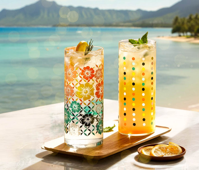Libbey Groovy Dots Cooler Highball Glass Set - Lollygag.co