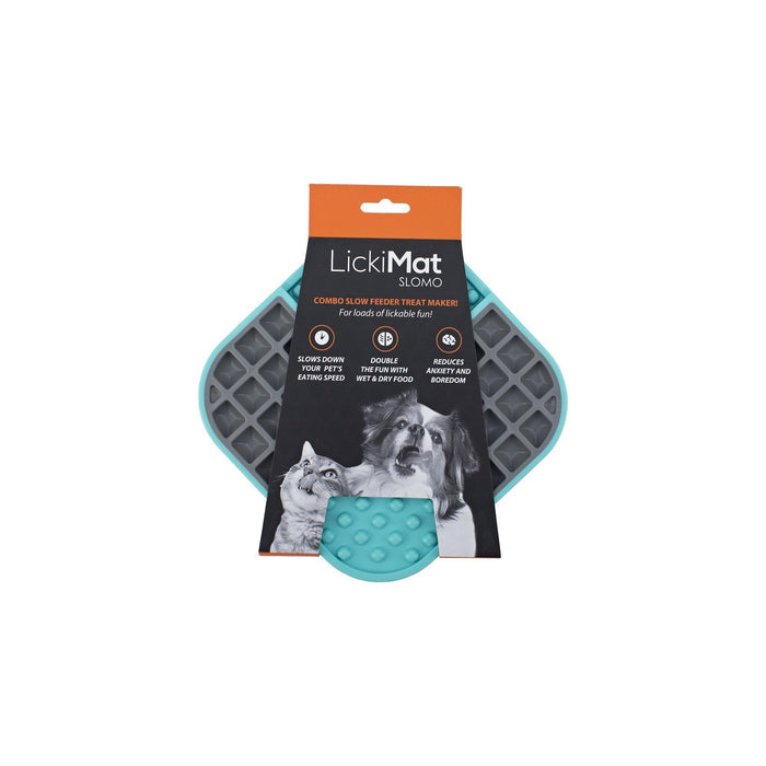 LickiMat Slomo Slow Feeder Mat for Dogs Turquoise