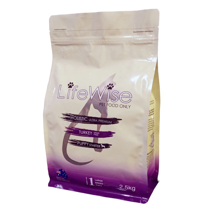 LifeWise Puppy Stage 1 Grain Free Starter Turkey Large Breed Dry Dog Food 2.5kg-Habitat Pet Supplies
