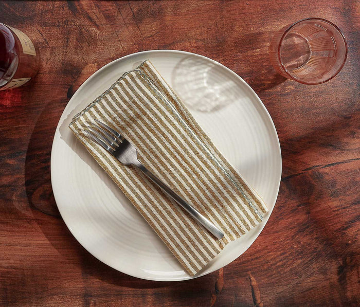 Farmhouse Stripe Cotton Napkins - Lollygag