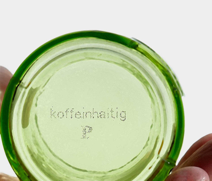 Vintage lime Koffeinhaltig Coca cola shaped glass