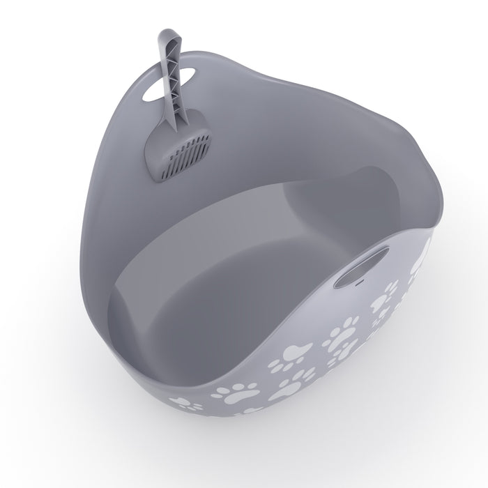LitterLocker Cat Litter Box with Scoop Grey