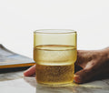 yellow borosilicate stackable tumblers lollygag