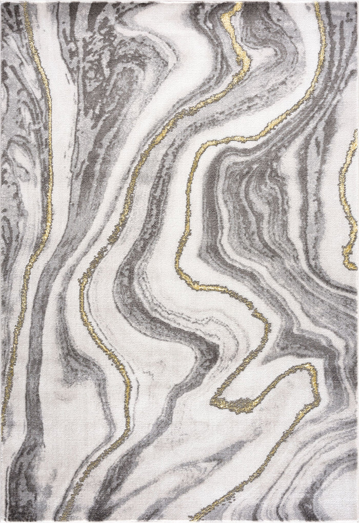 Luna Metallic Liquid Grey Rug