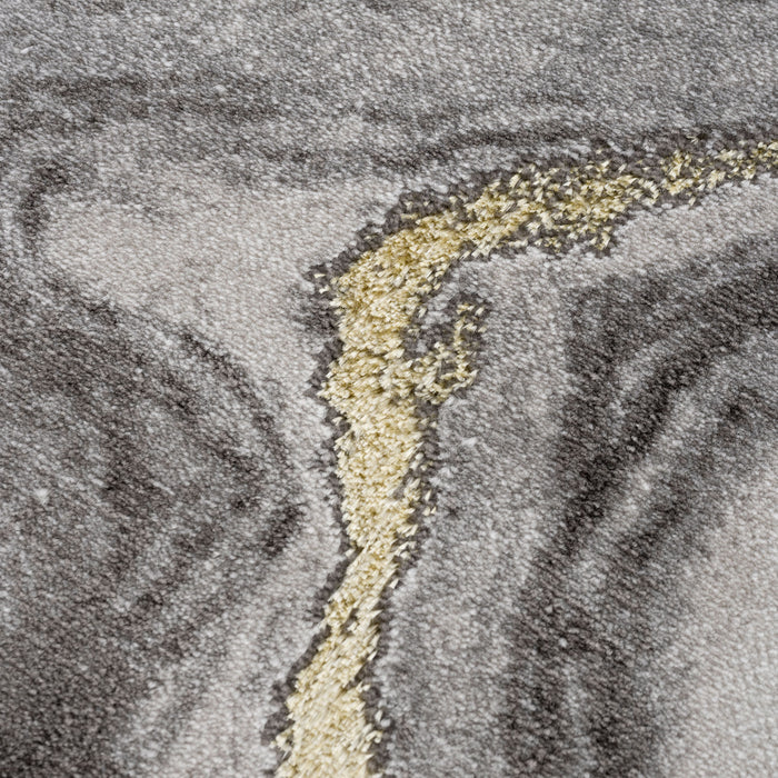 Luna Metallic Liquid Grey Rug