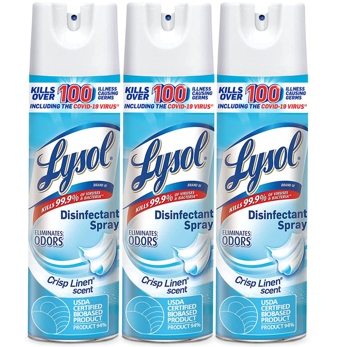 Lysol Disinfectant Spray Crisp Linen in Kenya - 3 Pack