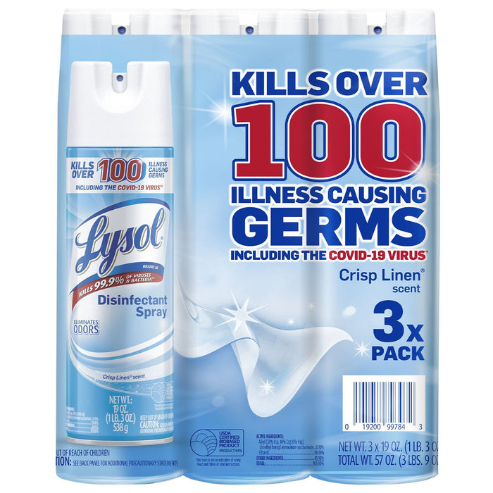 Lysol Disinfectant Spray Crisp Linen in Kenya - 3 Pack