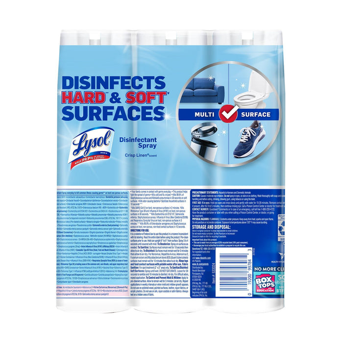 Lysol Disinfectant Spray Crisp Linen in Kenya - 3 Pack