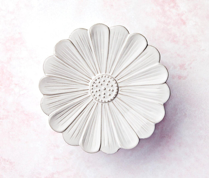 Flower Antique White Cake Pedestal - lollygag