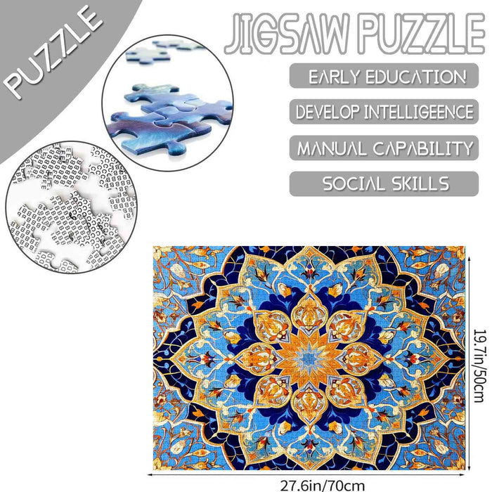 Mandala Floral Art Jigsaw Puzzles - Tucocoo