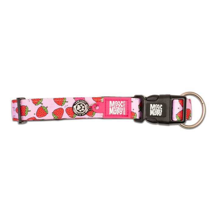 Max & Molly Strawberry Dream Smart ID Dog Collar Extra Small
