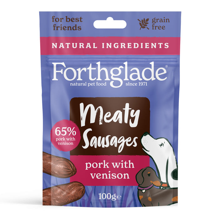 Meaty Sausages Pork & Venison Dog Treats (3 x 100g)