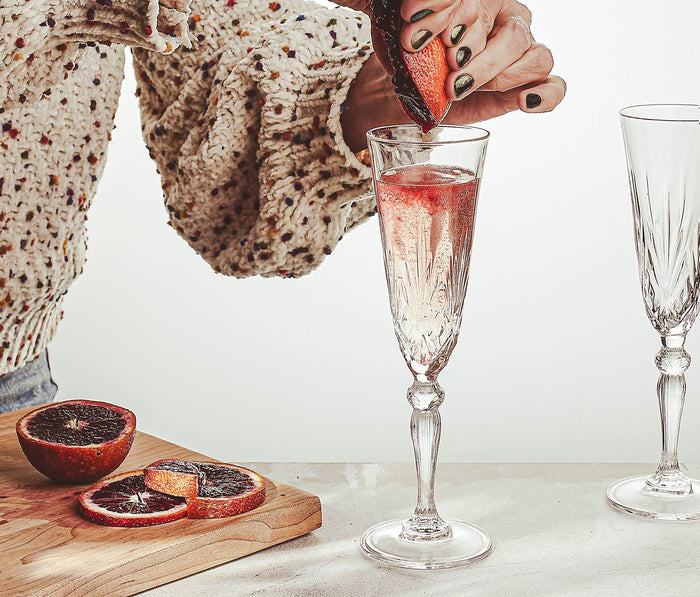 Melodia crystal champagne flute glass - lollygag