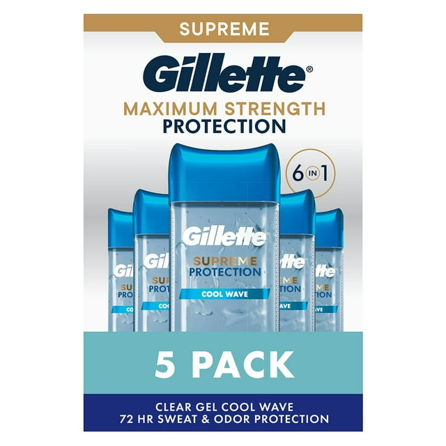 Men's Antiperspirant Deodorant in Kenya - Gillette Cool Wave Clear Gel, 5-Pack