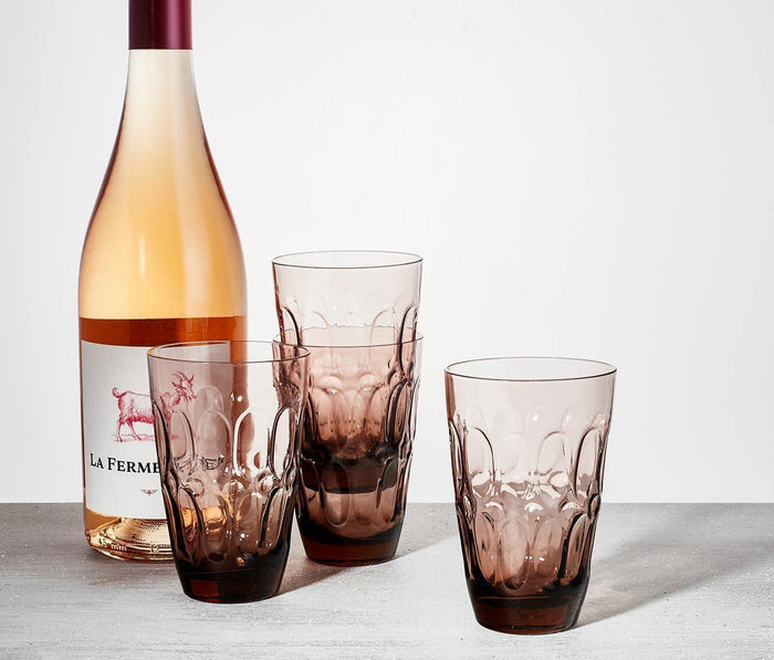 Fostoria taupe moonstone vintage glasses