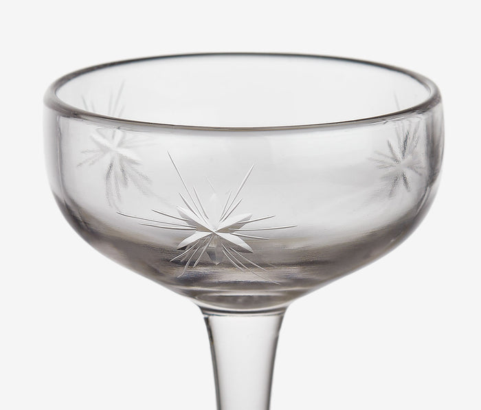 Atomic  pressed glass starburst coupe  -  lollygag