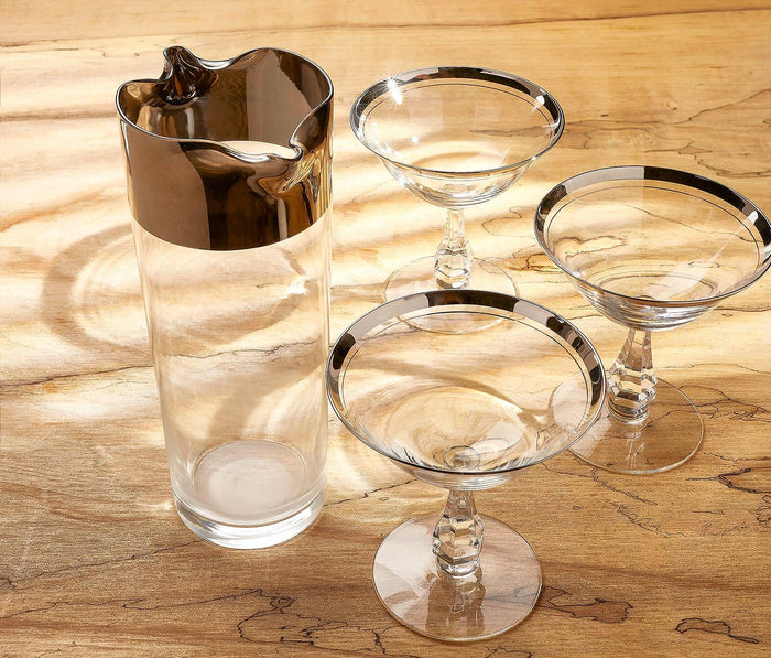 Lulu Mid Century Mixing Glass and Martini Bar Set - Lollygag