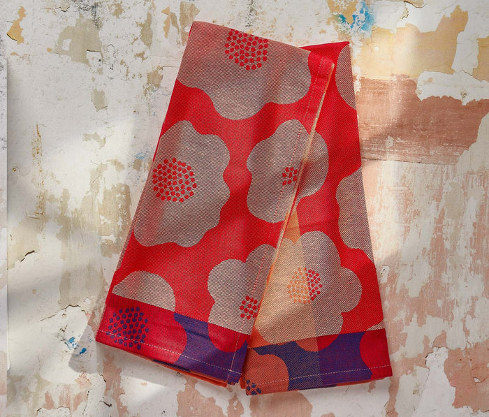 🔥 Mid-Mod Poppy Jacquard Kitchen Towel Set - Lollygag
