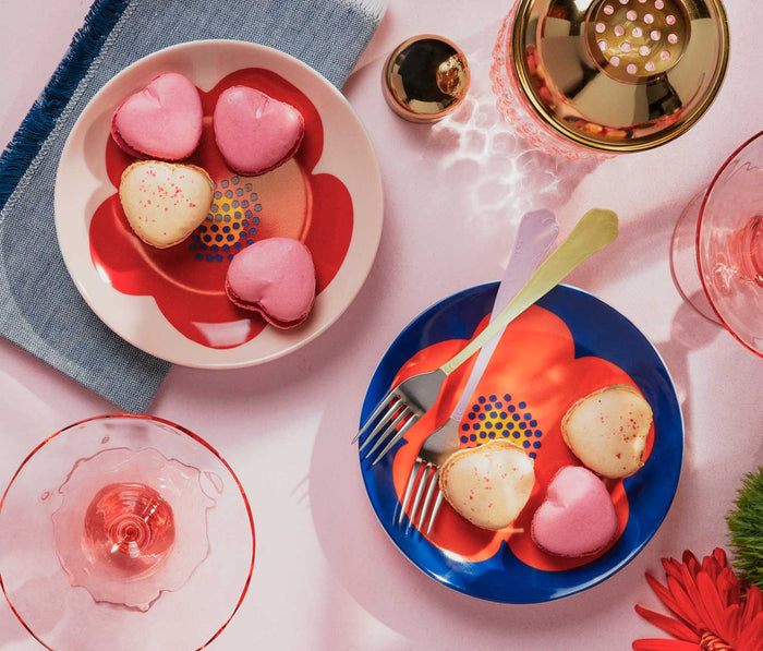 🔥 Mid-Mod Poppy Appetizer/Dessert Plates Set of 4 - Lollygag