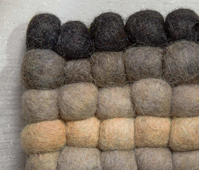 Midnight Shadow Wool Felted Trivet Set