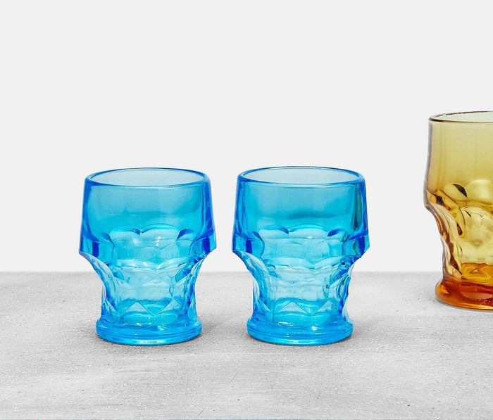 Blue Vintage Honeycomb mini tumblers - Lollygag