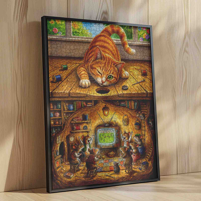 Mischievous Cat Mouse Hideaway Adventure Jigsaw Puzzle