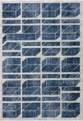 Mist 3D Cubes Blue Rug
