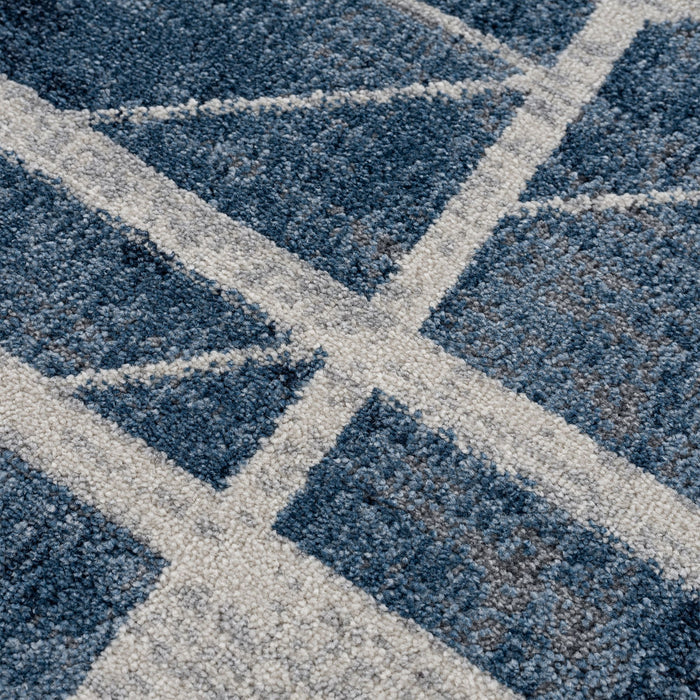 Mist 3D Cubes Blue Rug