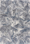 Mist Abstract Scratchings Blue Rug