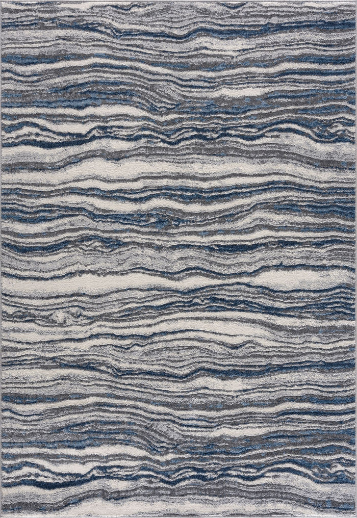 Mist Rippling Sand Blue Rug