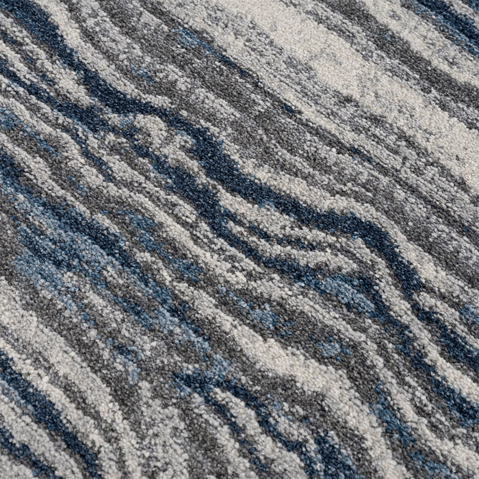 Mist Rippling Sand Blue Rug